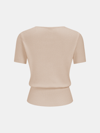 Horsebit Knit Short-Sleeve Top