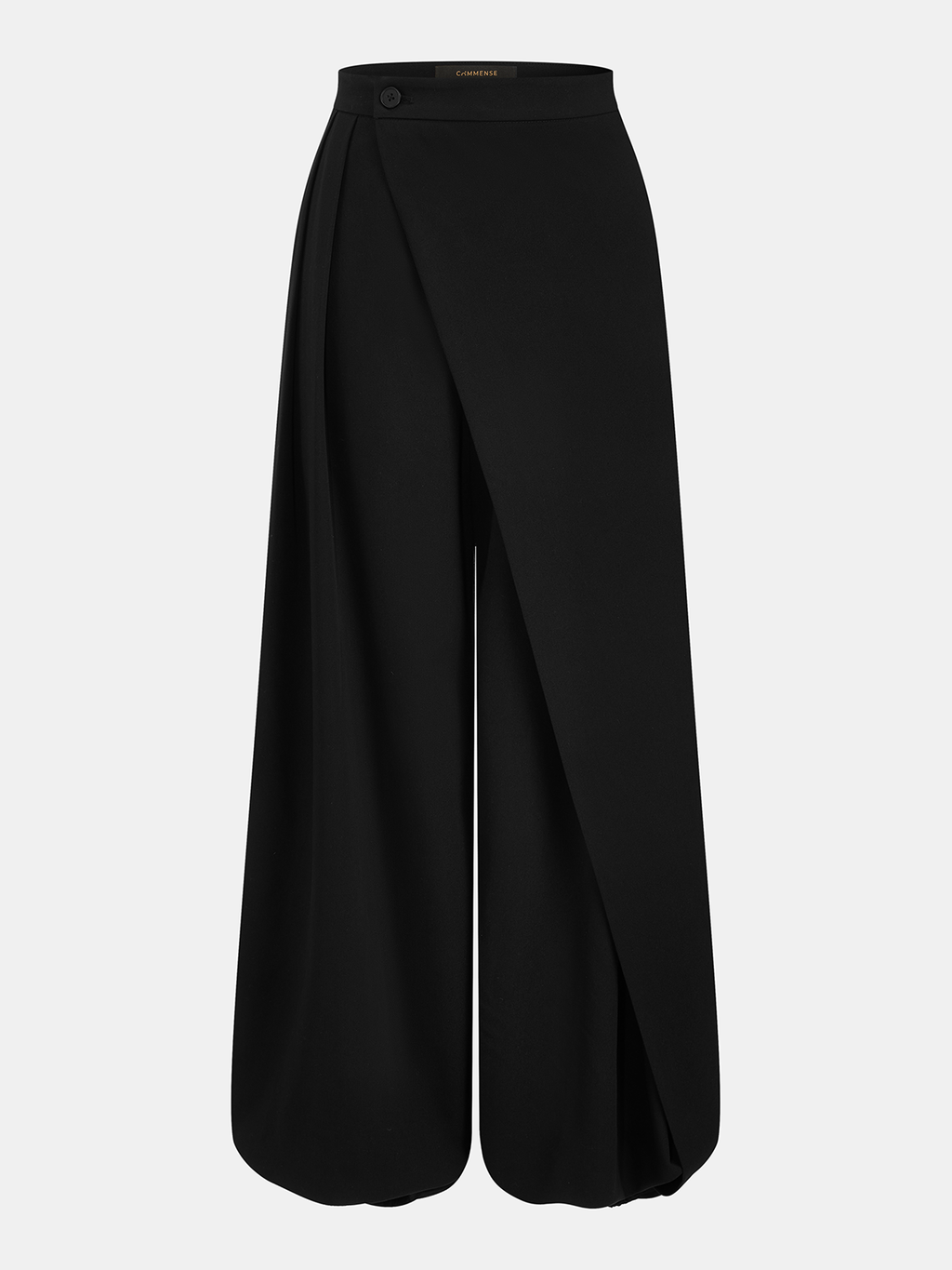 Asymmetric Overlay Wide Leg Pants