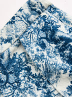 Twisted Crop Top & Toile Print Pants Set