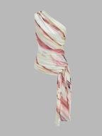 Tie Dye One Shoulder Cutout Top