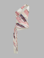 Tie Dye One Shoulder Cutout Top