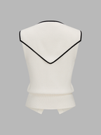 Removable Sailor Collar Knit Vest
