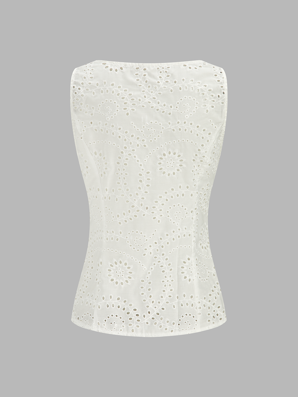 Eyelet Embroidered Tank Top & Shorts Set