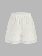 Eyelet Embroidered Tank Top & Shorts Set