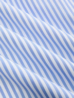 Striped Short Sleeve Wrap Tie-Back Shirt