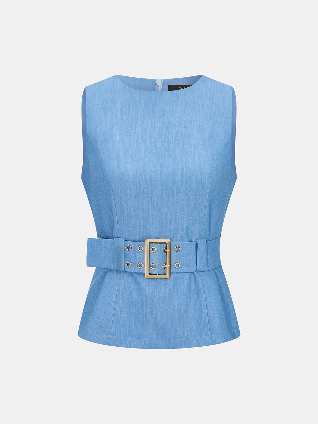 Belted Sleeveless Top & Wide Leg Pants Set