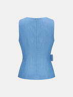 Belted Sleeveless Top & Wide Leg Pants Set