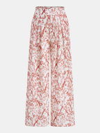 Cropped Top & Printed Wide Leg Pants