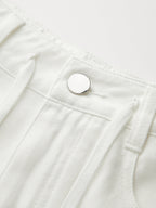 Drawstring Barrel Wide Leg Jeans