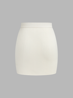 Asymmetric Knit Cape Top & Mini Skirt Set