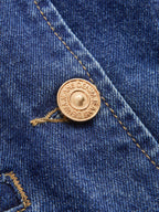 One Shoulder Buttoned Denim Vest