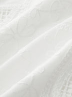 Frog Button Eyelet Embroidered Sleeveless Top