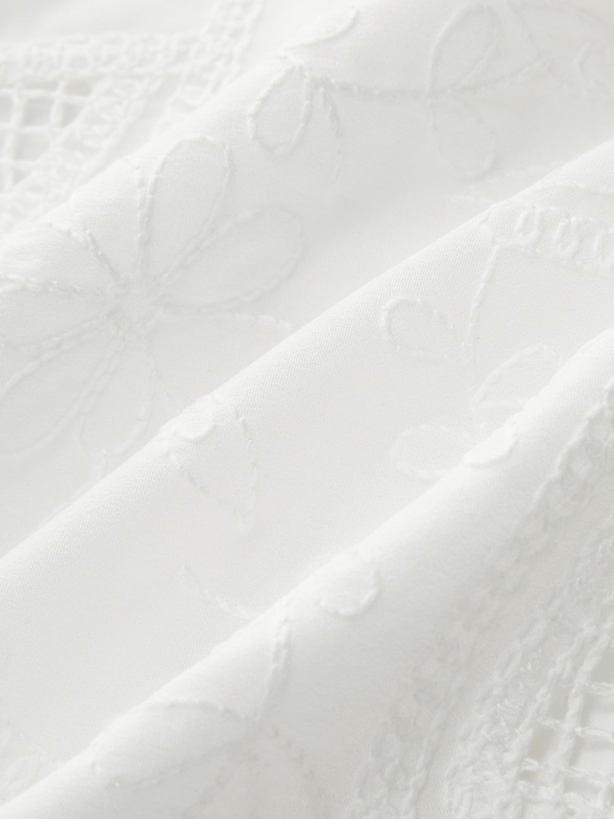 Frog Button Eyelet Embroidered Sleeveless Top