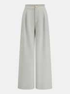 Lace Spliced Vest & Wide Leg Pants Set