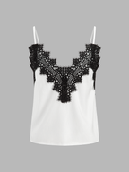 Lace Trim Cami Top & Wide Leg Pants Set