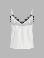 Lace Trim Cami Top & Wide Leg Pants Set