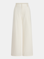 Belted Peplum Blazer Vest & Wide Leg Pants Set