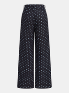 Denim Polka Dot Crop Top & Pants Set