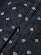 Denim Polka Dot Crop Top & Pants Set