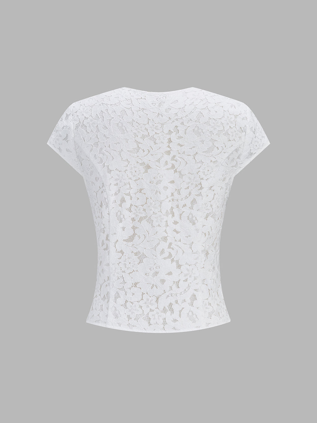 Short Sleeve Frog Button Lace Blouse