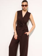 Metal Detail Ruched Top & Pants Set