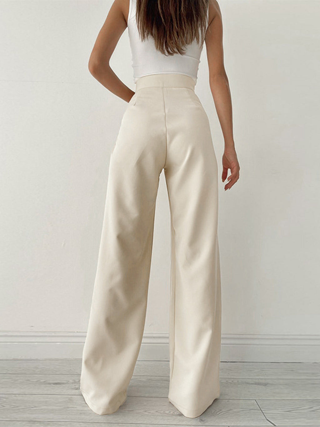 Palazzo Tied Wide Leg Dress Pants