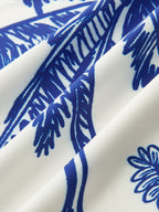 Printed Strapless Top & Wide Leg Pants Set