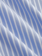 Tie-Neck Striped Cotton-Blend Blouse