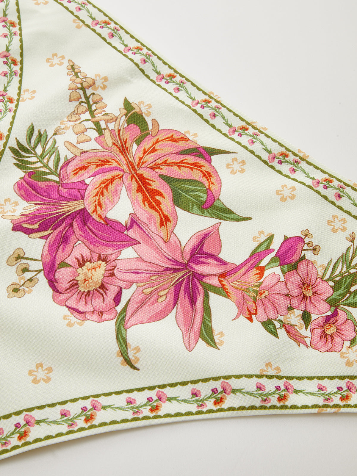 Floral Print Tie Front Cropped Halter Top