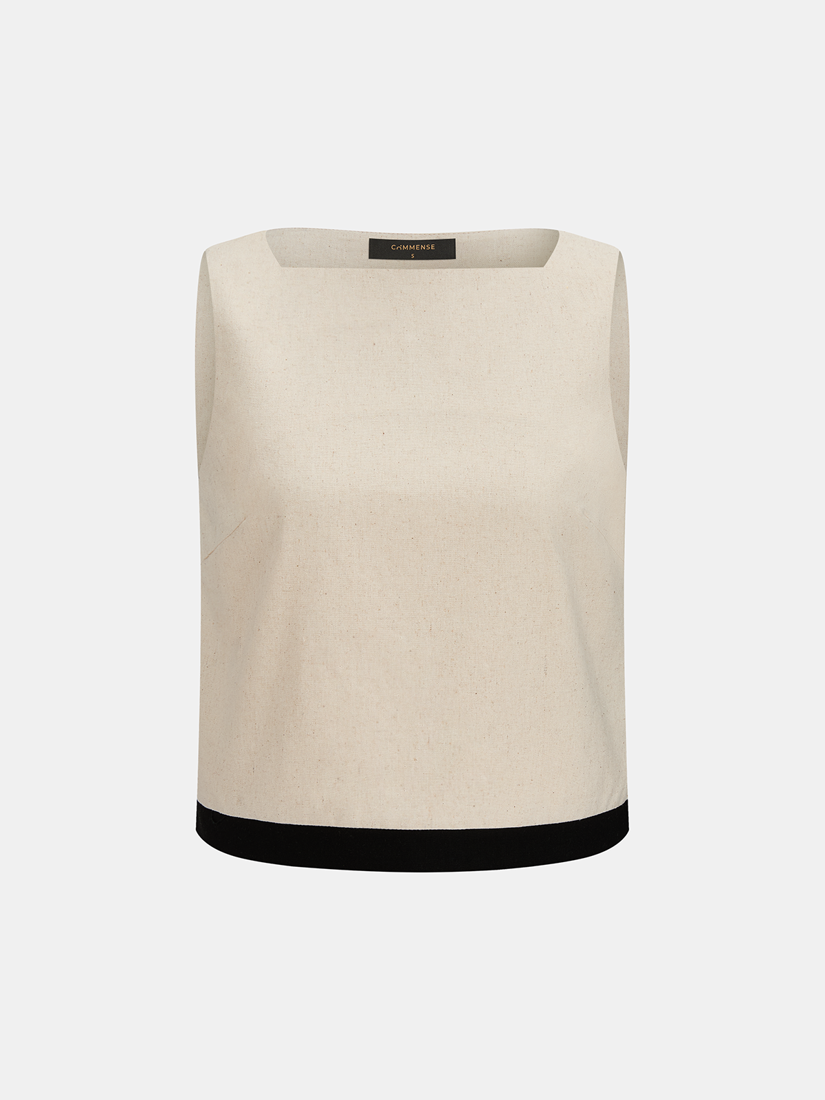 Linen & Cotton Zipper Contrast Binding Pant Set
