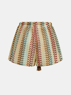 Tassel Drawstring Multicolor Chevron Shorts