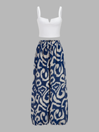 Cami Crop Top & Printed Wide Pants Set